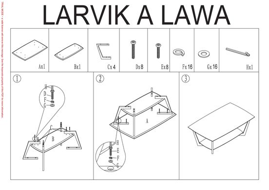 Журнальний стіл Signal Larvik A белый