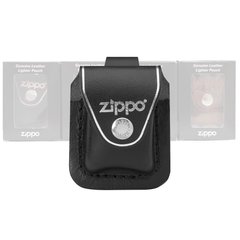 Чехол Zippo LPLBK черный с петелькой на кнопке