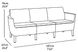 Набор пластиковой мебели для терасы KETER Salemo 3-sofa set коричневый