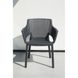 Дизайнерський пластиковий стілець зі спинкою для дачі та відпочинку Keter Elisa графіт 246189