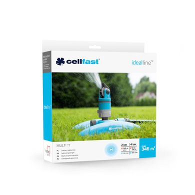 Секторний спринклер на ніжці 4-функціональний до 340 м² з можливістю послідовного підключення Cellfast MULTI тт IDEAL™ 52-065