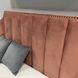 Розовая двуспальная кровать велюр Signal Monako Velvet 160Х200 см с золотыми ножками в стиле модерн