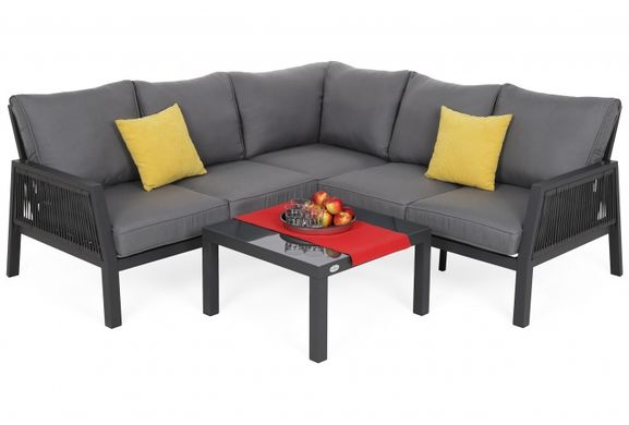 Садовый угловой диван со столиком Toledo Grey/Window Grey (485612)