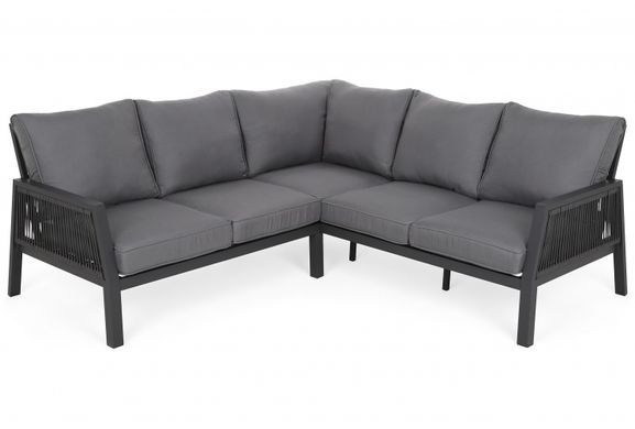 Садовий кутовий диван зі столиком Toledo Grey/Window Grey (485612)