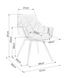 Крісло м'ягке зі спинкою Signal Cherry Velvet Monolith Bluvel 85 світло- сірий вельвет чорні ніжки