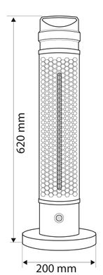 Инфракрасный обогреватель 1000 Вт, IP44 нагревательный элемент из углеродного волокна Neo Tools 90-035
