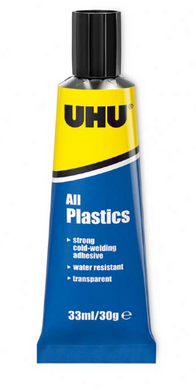 Мощный универсальный клей для пластмасс UHU All Plastics 33мл 37595