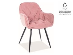 Крісло м'ягке зі спинкою матовий Signal Cherry Bluvel 63 рожевий