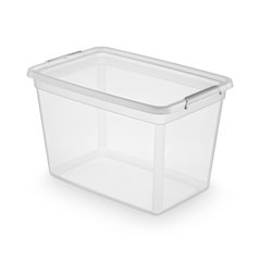 Универсальный пластиковый контейнер для хранения с клипсами 60 л 58,5x39,5x38 см BaseStore 2782 bedroller