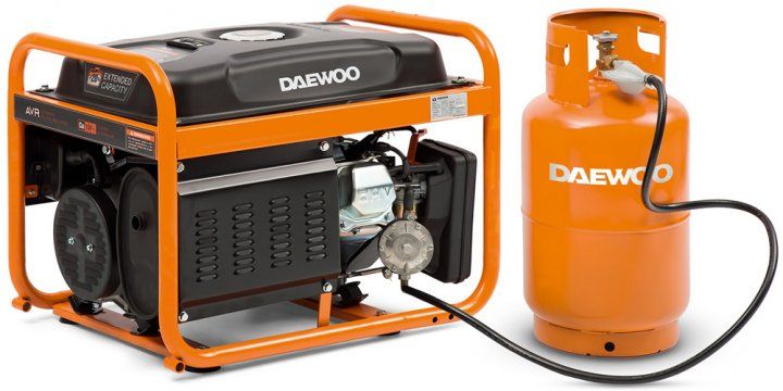Бензиновий генератор DAEWOO GDA 3500 DFE + газ 2.8 кВт/3.2 кВт