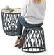 Комплект мебели в стиле корзин (4 стула+стол) PROSPERPLAST UNIQUBO SET5 серый