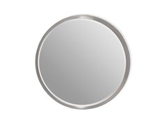 Кругле скошене дзеркало в срібній рамі, діаметр 60 см 12F-361