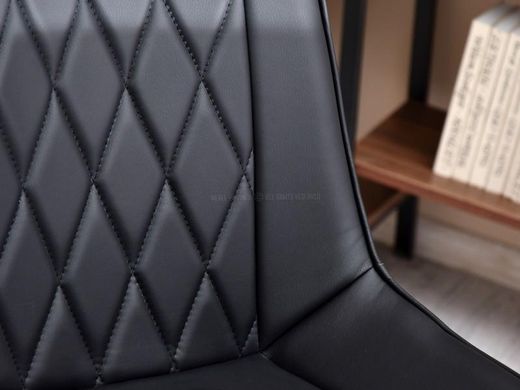Элегантное кресло Adel черная прошитая эко кожа Mebel Partner