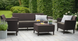 Садовий тримісний диван для саду і тераси Keter Salemo 3 seater sofa 244095 коричневий 258963