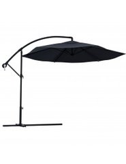 Уличный зонтик на консоли водонепроницаемый складной с рукояткой 3м + чехол графіт SDH084-GRAP