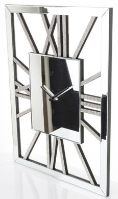 Годинник із кристалами дзеркальний прямокутний 70х50 см