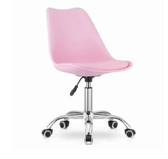Поворотный стул крутящийся со спинкой ALBA розовый