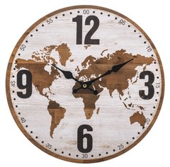 Декоративные часы на стену с картой 143142