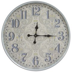 Металевий годинник на стіну з циферблатом та візерунком 100607