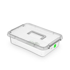 Антибактериальный пластиковый контейнер с микрочастицами серебра 6 л 39 х 29 х 8 см ручка Orplast 1503