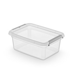 Универсальный пластиковый контейнер для хранения с клипсами 1,5 л 14x19x9 см Orplast BaseStore 2242