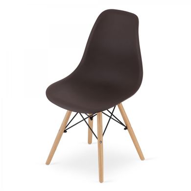 Пластиковый кухонный разборной стул со спинкой Signal Osaka коричневый