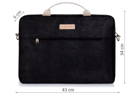 Чорна сумка для ноутбука 15.6" Zagatto ZG615 чорна