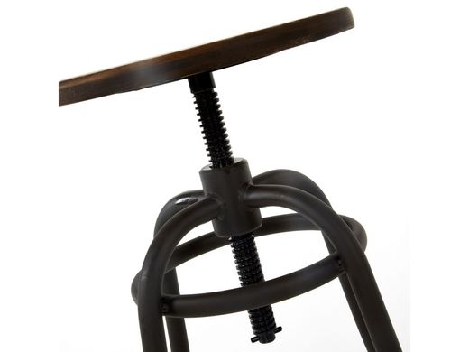 Дерев'яние барне крісло SIGNAL HOKER TANGO DARK WALNUT (темний горіх / графіт)