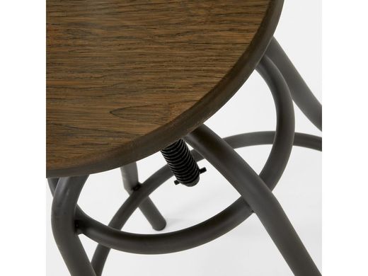 Деревянный барный стул SIGNAL HOKER TANGO CIEMNY ORZECH (темный орех/графит)