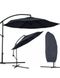 Вулична парасолька на консолі водонепроникна складна з рукояткою 3м + чохол графіт SDH084-GRAP