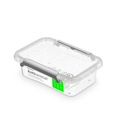 Антибактериальный пластиковый пищевой контейнер с микрочастицами серебра 0.35 л 15 х 9.5 х 4.5 см Orplast 1112