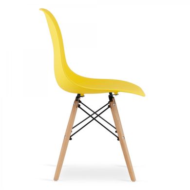 Пластиковий кухонний розбірний стілець зі спинкою Osaka жовтий