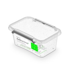 Антибактеріальний пластиковий харчовий контейнер з мікрочастинками срібла 0.5 л 15 х 9.5 х 6.5 см Orplast 1122