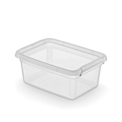 Универсальный пластиковый контейнер для хранения с клипсами 4,5 л 19x28x14 см Orplast  BaseStore 2322
