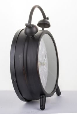 Настольные часы круглые черные ретро Art-Pol 135664