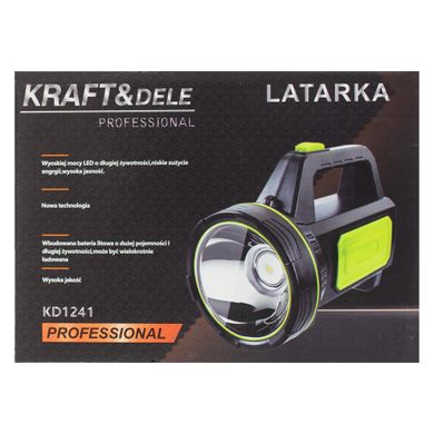 Ліхтарик акумуляторний Kraft&Dele KD1241 LED 1200lm 10W USB прожекторний