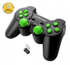 Беспроводной геймпад с функцией вибрации Esperanza Gladiator EGG108G Black/Green