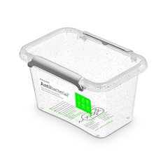 Антибактеріальний пластиковий харчовий контейнер з мікрочастинками срібла 0.65 л 15 х 9.5 х 8.5 см Orplast 1132