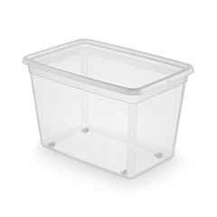 Універсальний пластиковий контейнер для зберігання 60 л 58,5x39,5x39 см BaseStore Noclips 2731 wheel