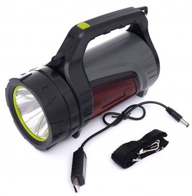 Ліхтарик акумуляторний прожекторний + Повербанк Kraft&Dele KD1242 LED USB