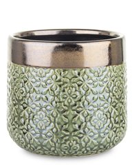 Декоративна зелена керамічна ваза Art-Pol 136878