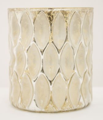 Декоративный стеклянная вазочка с золотой внутренней отделкой 117490