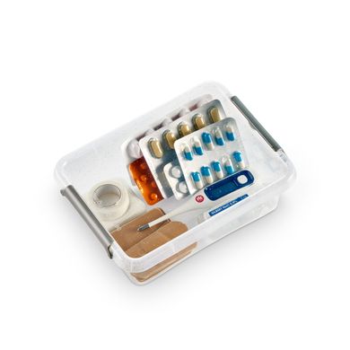 Антибактериальный пластиковый пищевой контейнер с микрочастицами серебра 1,15 л 19,5х15х6,5 см Orplast 1212