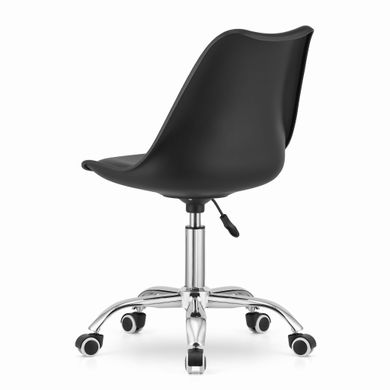 Поворотный стул черный, крутящийся со спинкой ALBA