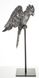 Статуэтка фигурка Попугай серебряного цвета 35 см