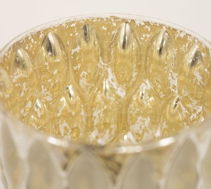 Декоративный стеклянная вазочка с золотой внутренней отделкой 117490
