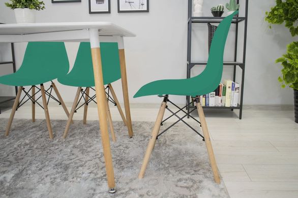 Пластиковий кухонний розбірний стілець зі спинкою Osaka зелений