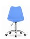 Поворотный стул крутящийся со спинкой ALBA голубой