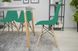 Пластиковый кухонный разборной стул со спинкой Osaka зеленый