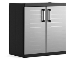 Многофункциональный низкий шкаф пластиковый Keter Armadio Detroit XL Basso 252267 серый